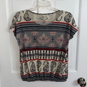 🔥3/$20🔥 Sonoma short sleeve paisley print blouse size S